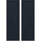 Ekena Millwork Americraft 5-Board Wood 2 Equal Panel Frmd Board-n-Batten Shutters w/Dbl Z-Bar, ARW102BF518X77OBH, PR ARW102BF518X77OBH - alternate 1